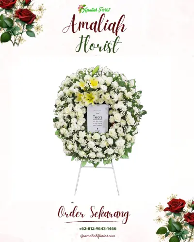 Krans Bunga Duka Cita di Mundeh Kangin