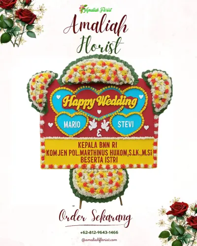 Karangan Papan Bunga Pernikahan di Mundeh Kangin
